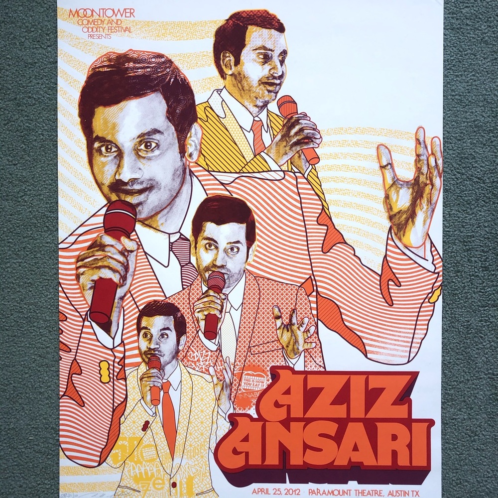 Aziz Ansari 2012 Silkscreen Poster
